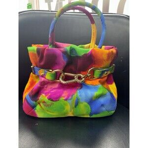 Stuart Weitzman Rainbow WaterColor Y2K Vintage Women’s Mini HandBag NWOT luxury